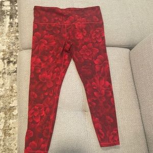 Red and black Elation textured tight (XL) Athleta
